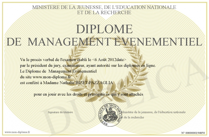 diplome universitaire evenementiel